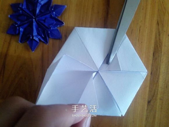 3D立體雪花的折紙圖解 復雜精美雪花的折法 -  itrip.net.cn