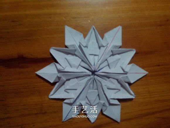 3D立體雪花的折紙圖解 復雜精美雪花的折法 -  itrip.net.cn