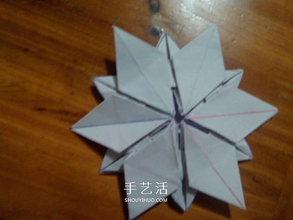 3D立體雪花的折紙圖解 復雜精美雪花的折法 -  itrip.net.cn
