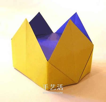 最簡單兒童皇冠的折法 手工折紙四角皇冠圖解 -  itrip.net.cn