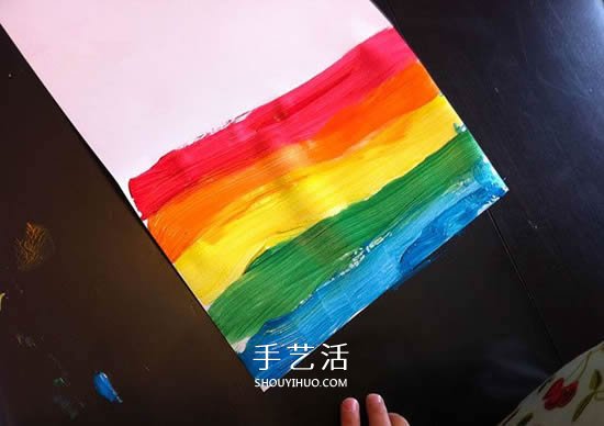 感恩節(jié)彩虹卡片的做法 兒童手工制作彩虹賀卡 -  itrip.net.cn