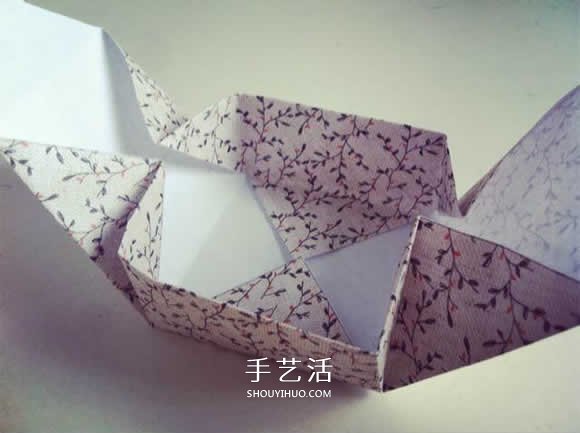 方形分格紙盒的折法圖解 帶分隔盒子折紙步驟 -  itrip.net.cn