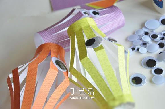 幼兒園紙燈籠手工制作 可愛的小怪物風格 -  itrip.net.cn