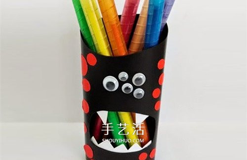 洗發(fā)水瓶/沐浴液瓶DIY 怪物風(fēng)格卡通筆筒制作 -  itrip.net.cn
