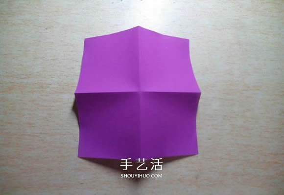 怎么折紙格紋愛心圖解 雙色格子心形的折法 -  itrip.net.cn