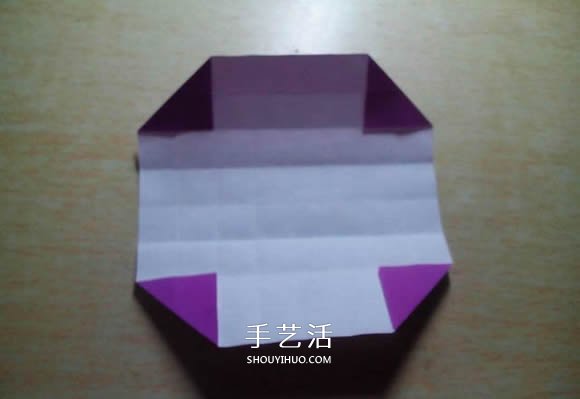 怎么折紙格紋愛心圖解 雙色格子心形的折法 -  itrip.net.cn