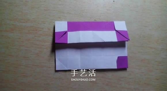 怎么折紙格紋愛心圖解 雙色格子心形的折法 -  itrip.net.cn
