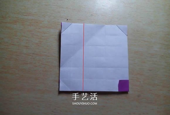 怎么折紙格紋愛心圖解 雙色格子心形的折法 -  itrip.net.cn