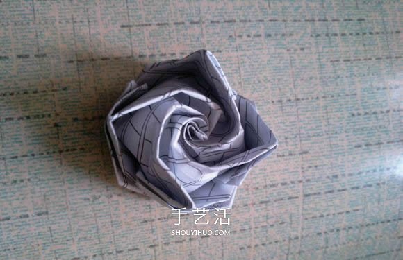 羅斯巴德玫瑰花的折法 折紙卷心福山的步驟圖 -  itrip.net.cn