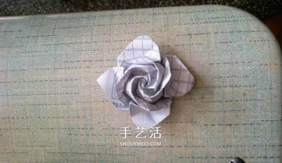 羅斯巴德玫瑰花的折法 折紙卷心福山的步驟圖 -  itrip.net.cn