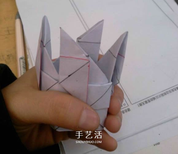 羅斯巴德玫瑰花的折法 折紙卷心福山的步驟圖 -  itrip.net.cn