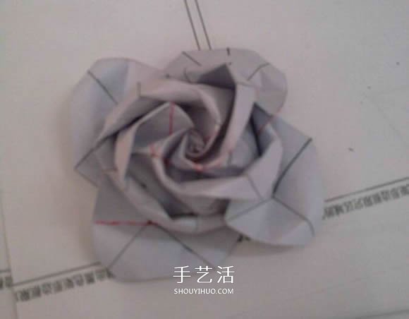 羅斯巴德玫瑰花的折法 折紙卷心福山的步驟圖 -  itrip.net.cn