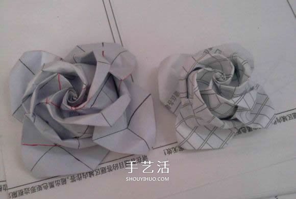羅斯巴德玫瑰花的折法 折紙卷心福山的步驟圖 -  itrip.net.cn