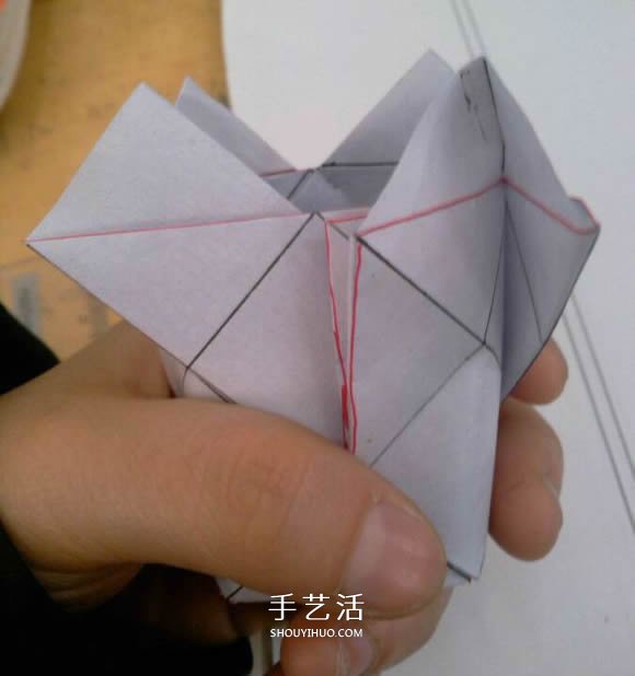 羅斯巴德玫瑰花的折法 折紙卷心福山的步驟圖 -  itrip.net.cn