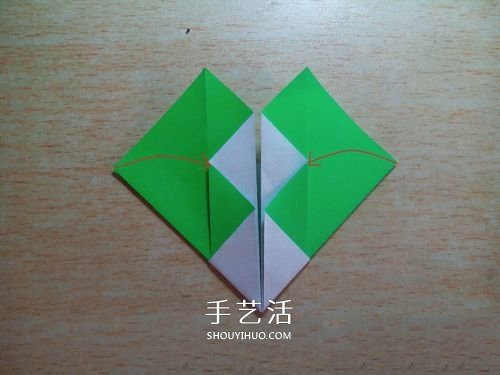 大格紋愛(ài)心的折紙方法 簡(jiǎn)單格紋心疊紙圖解 -  itrip.net.cn
