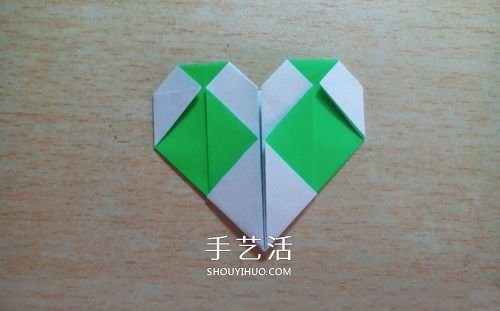大格紋愛(ài)心的折紙方法 簡(jiǎn)單格紋心疊紙圖解 -  itrip.net.cn
