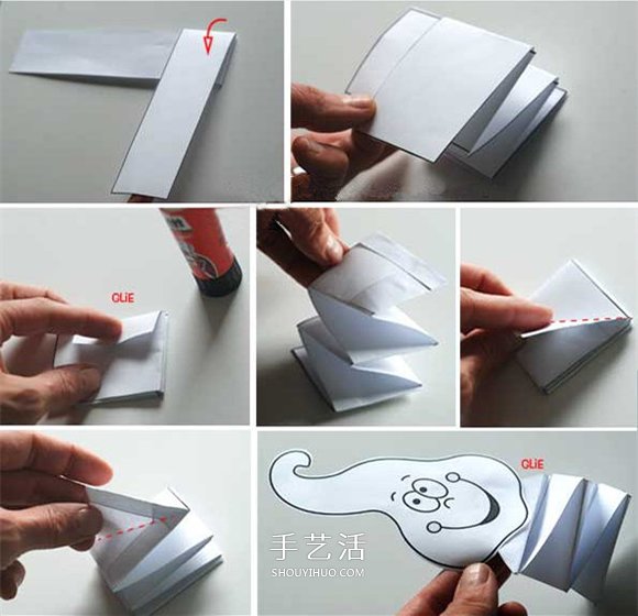 卡通幽靈風(fēng)鈴的做法 簡單萬圣節(jié)紙風(fēng)鈴制作 -  itrip.net.cn