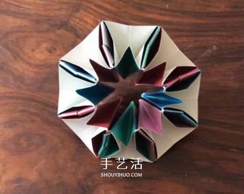 多張紙折花的方法圖解 立體八瓣花的折法步驟 -  itrip.net.cn