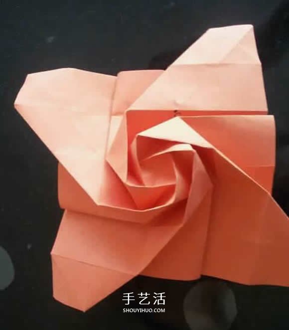 玫瑰紙盒的折法圖解 情人節(jié)玫瑰禮品盒折紙 -  itrip.net.cn