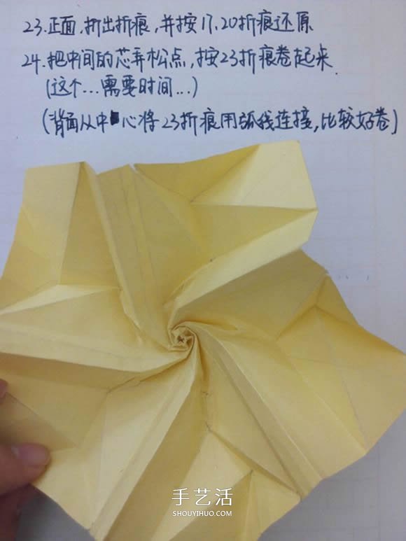 五瓣佐藤玫瑰折法圖解 怎么折佐藤玫瑰花步驟 -  itrip.net.cn