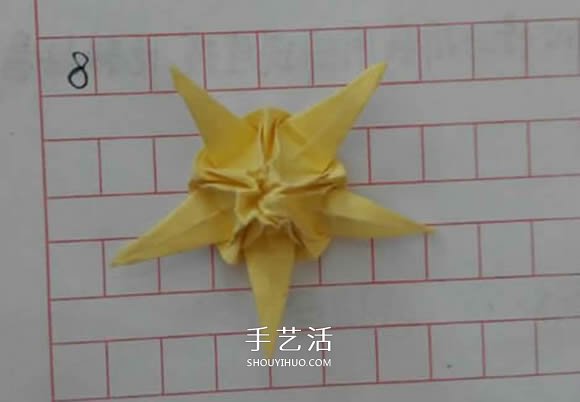 五瓣佐藤玫瑰折法圖解 怎么折佐藤玫瑰花步驟 -  itrip.net.cn