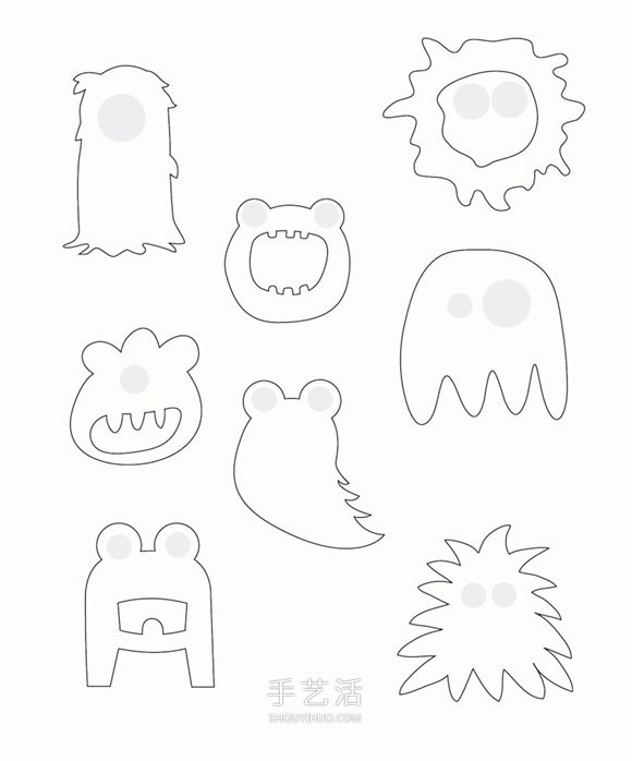 有趣的賀卡DIY 萬圣節(jié)小怪物賀卡手工制作 -  itrip.net.cn