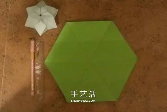 漂亮紙花的折法 手工折紙六角星花的步驟圖解 -  itrip.net.cn