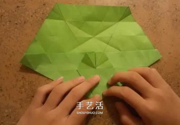 漂亮紙花的折法 手工折紙六角星花的步驟圖解 -  itrip.net.cn