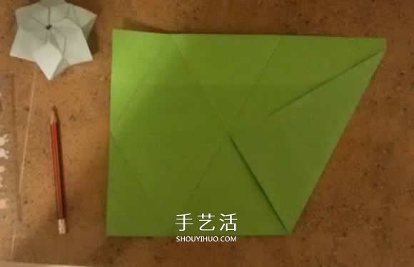 漂亮紙花的折法 手工折紙六角星花的步驟圖解 -  itrip.net.cn