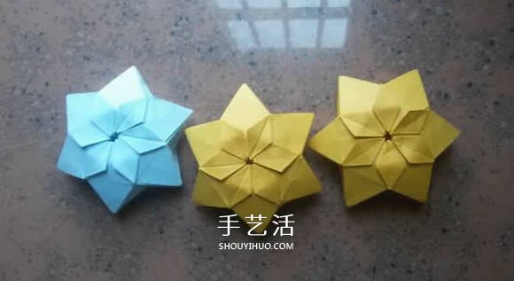 漂亮紙花的折法 手工折紙六角星花的步驟圖解 -  itrip.net.cn