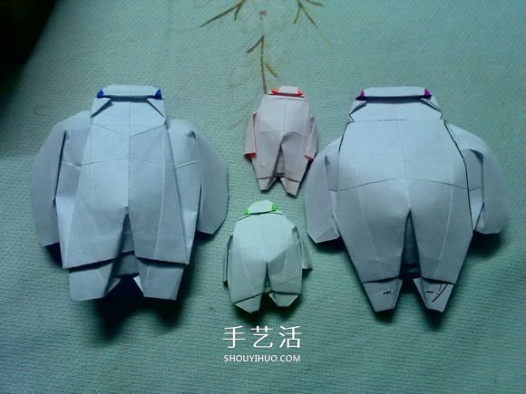 萌神折紙教程 可愛立體大白的折法圖解步驟 -  itrip.net.cn