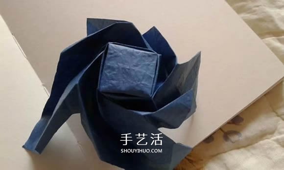 折紙玫瑰花教程 漂亮貝利爾玫瑰的折法步驟 -  itrip.net.cn