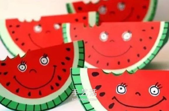 幼兒園西瓜手工圖片 卡紙做西瓜的方法教程 -  itrip.net.cn