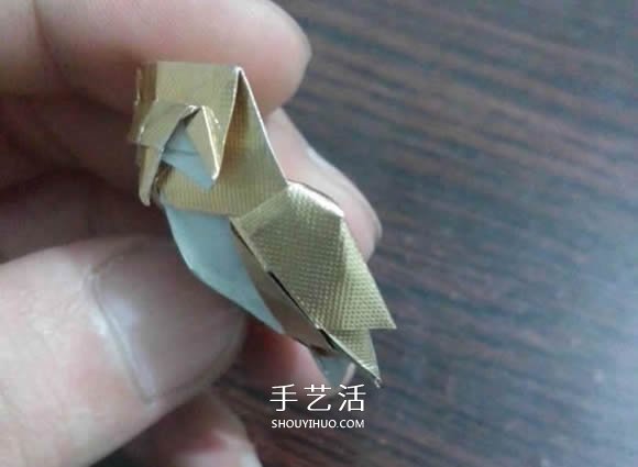煙盒紙廢物利用 手工折紙立體貓頭鷹圖解步驟 -  itrip.net.cn