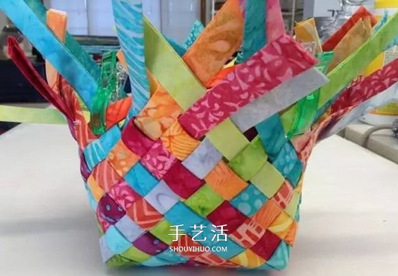 布條編織收納籃圖解 舊衣服編織收納筐步驟 -  itrip.net.cn
