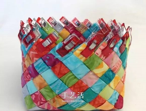 布條編織收納籃圖解 舊衣服編織收納筐步驟 -  itrip.net.cn