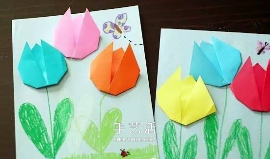 簡單折紙康乃馨 手工做一張漂亮的母親節(jié)賀卡 -  itrip.net.cn
