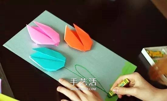 簡單折紙康乃馨 手工做一張漂亮的母親節(jié)賀卡 -  itrip.net.cn