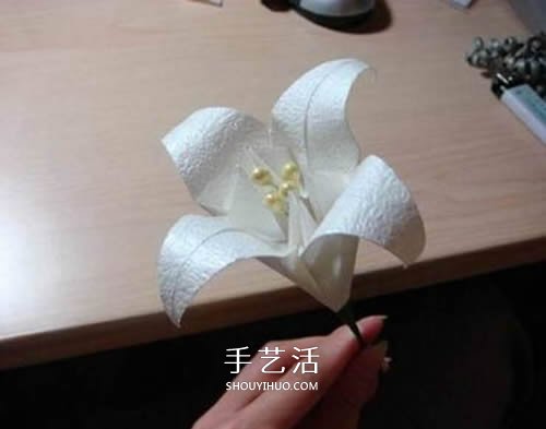寓意百年好合！ 美麗紙百合花的折疊方法圖解 -  itrip.net.cn