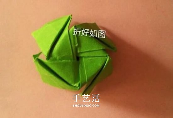 一張紙折玫瑰花的圖解教程 連花萼也一起折出 -  itrip.net.cn