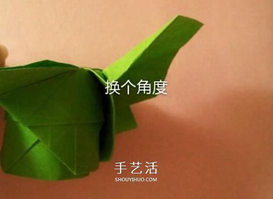 一張紙折玫瑰花的圖解教程 連花萼也一起折出 -  itrip.net.cn