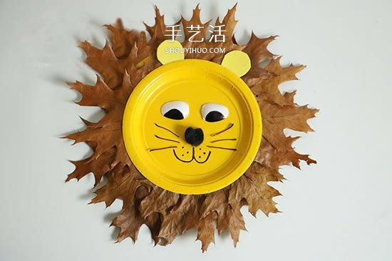 幼兒紙餐盤廢物利用 做一只可愛的大獅子做法 -  itrip.net.cn