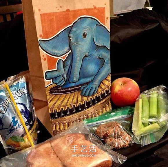 為了幫內(nèi)向的兒子 爸爸手繪550個愛心午餐袋 -  itrip.net.cn