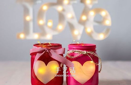 情人節(jié)愛心燈飾DIY 玻璃瓶制作浪漫愛心燈籠 -  itrip.net.cn