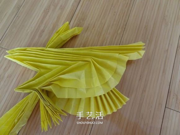 鷹的折紙教程 手工折紙展開翅膀雄鷹的步驟圖 -  itrip.net.cn