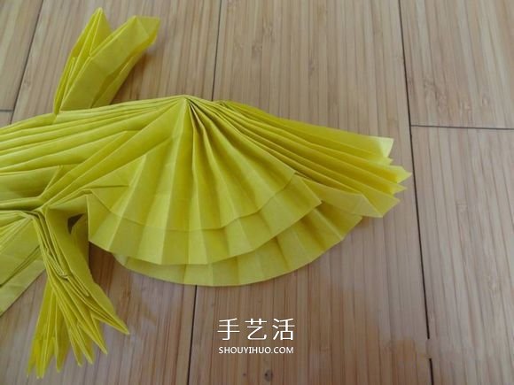 鷹的折紙教程 手工折紙展開翅膀雄鷹的步驟圖 -  itrip.net.cn