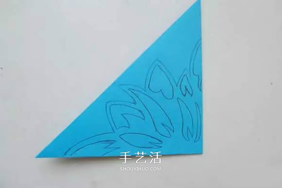 怎么剪紙窗花的教程 四角剪紙大圖案窗花圖解 -  itrip.net.cn