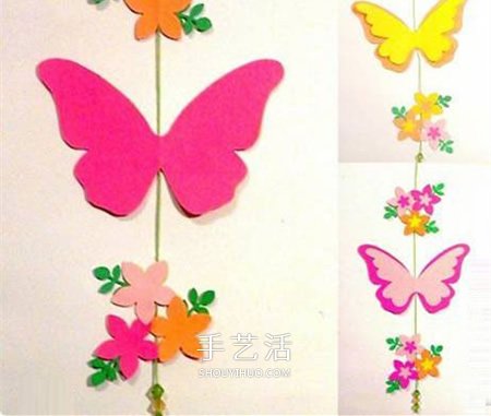 迎新年掛飾DIY 卡紙剪紙蝴蝶掛飾的方法圖解 -  itrip.net.cn