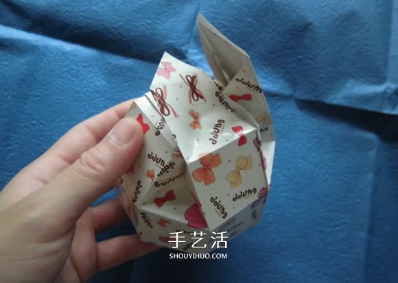八面玲瓏?yán)C球禮盒折法 折紙繡球禮品盒的方法 -  itrip.net.cn
