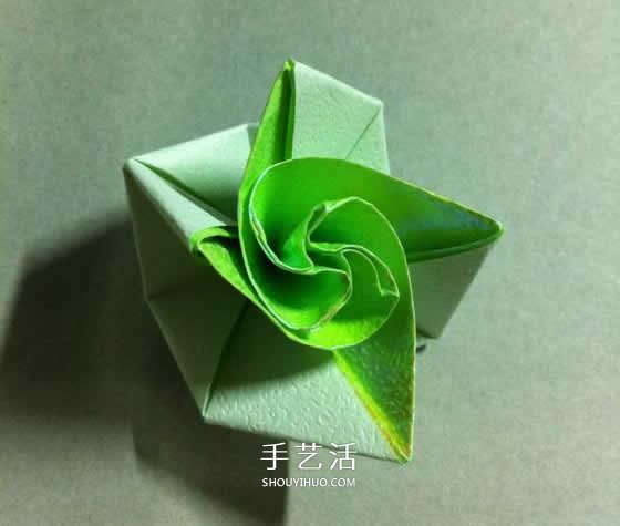 微型月季花的折紙教程 漂亮鉆石玫瑰怎么折圖解 -  itrip.net.cn